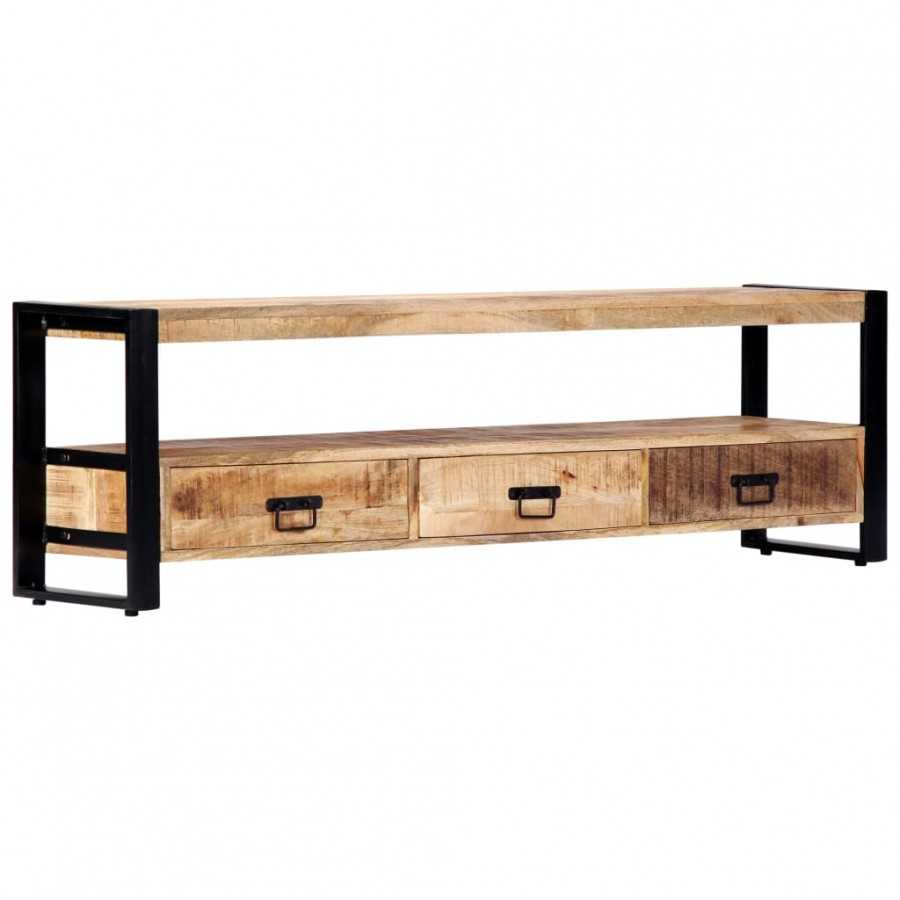 Meuble TV 150x30x45 cm Bois solide de manguier