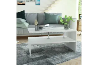 Table basse  90x59x42 cm Blanc