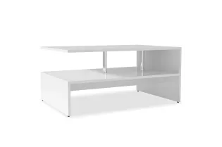 Table basse  90x59x42 cm Blanc 2