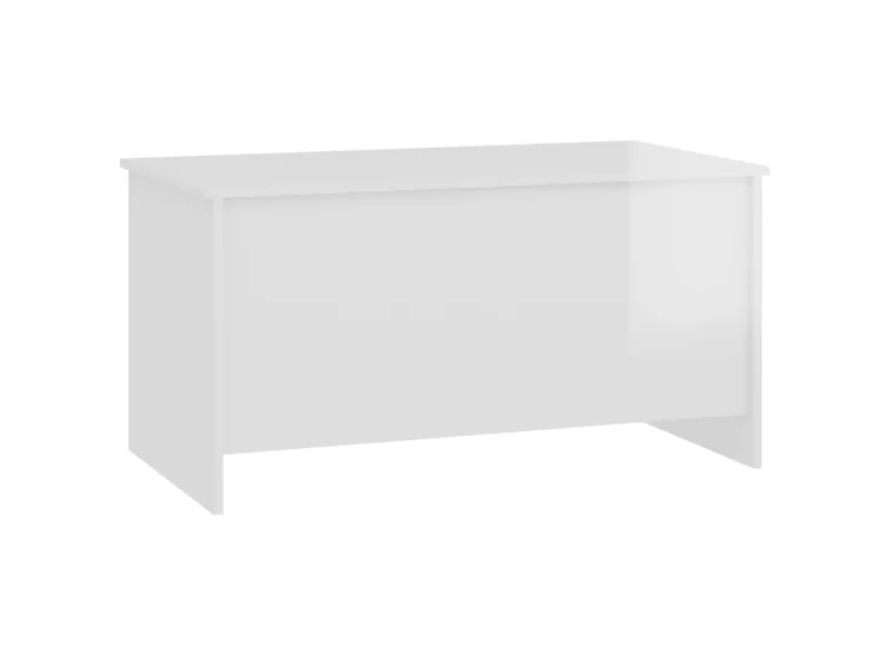Table basse Blanc brillant 102x55,5x52,5 cm 