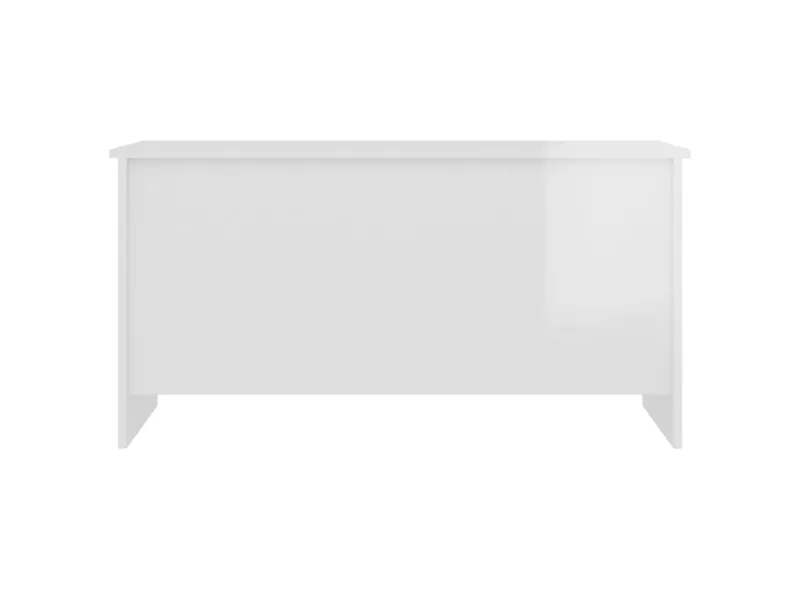 Table basse Blanc brillant 102x55,5x52,5 cm 