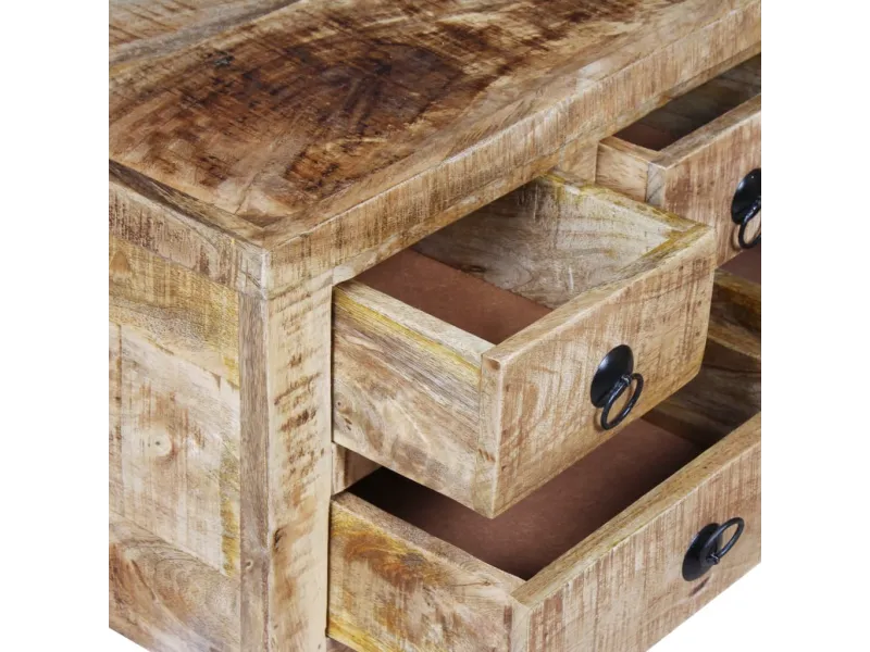 Table basse Bois de manguier brut 70 x 70 x 40 cm