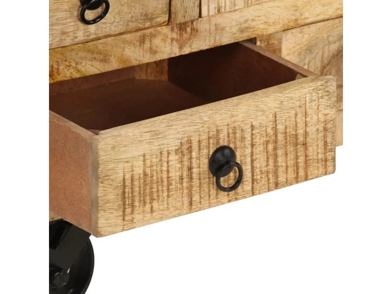 Table basse Bois de manguier brut 70 x 70 x 40 cm