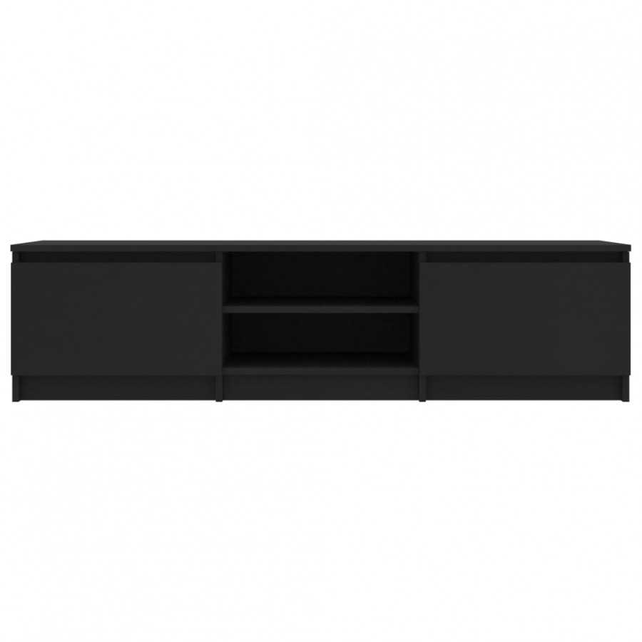 Meuble TV Noir 140x40x35,5 cm Aggloméré