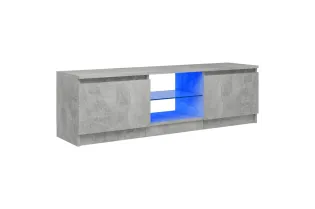 Meuble TV avec lumières LED gris béton 120x30x35,5 cm 2