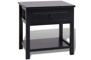Table de chevet Bois Noir 2