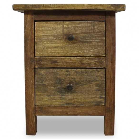 Table de chevet Bois de récupération massif 40 x 30 x 51 cm Table de chevet Bois de récupération massif 40 x 30 x 51 cm