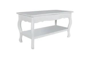 Table basse 2 couches MDF Blanc 2