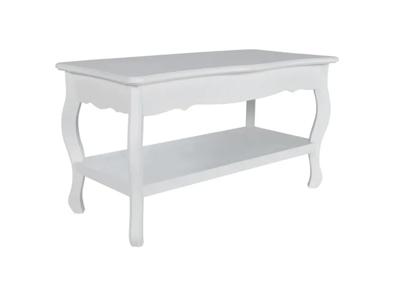 Table basse 2 couches MDF Blanc