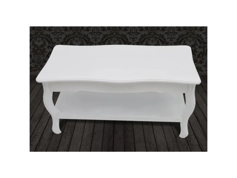 Table basse 2 couches MDF Blanc