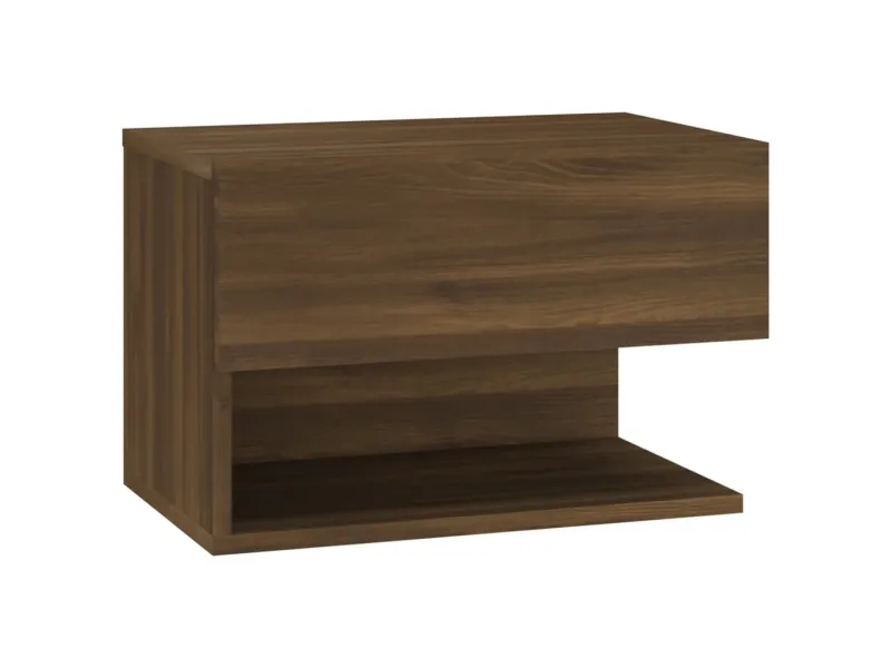 Table de chevet murale Chêne marron