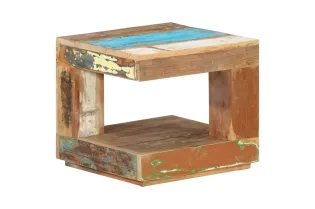 Table basse 45x45x40 cm Bois de récupération massif