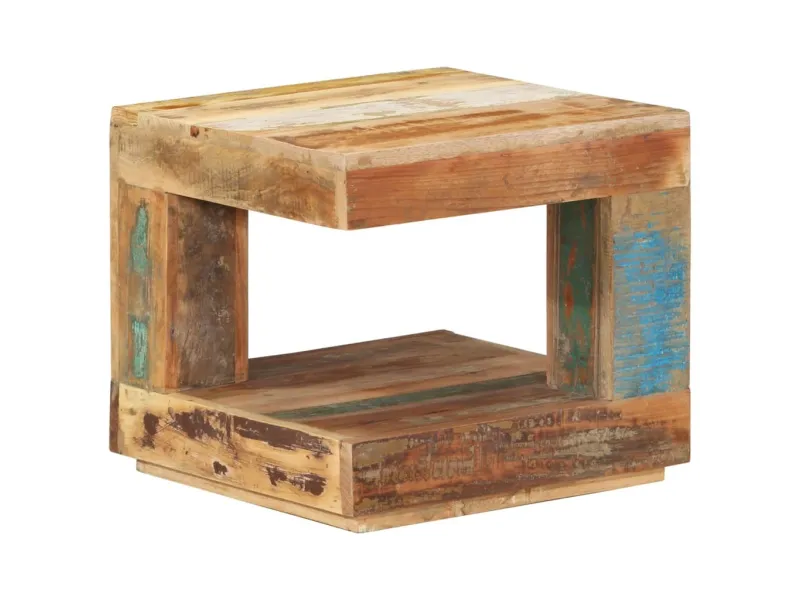 Table basse 45x45x40 cm Bois de récupération massif