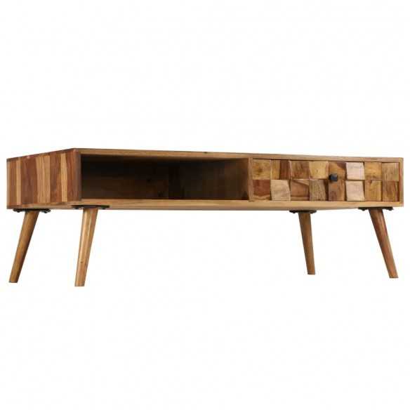 Table basse Bois Sesham massif avec finition miel 110x50x37 cm