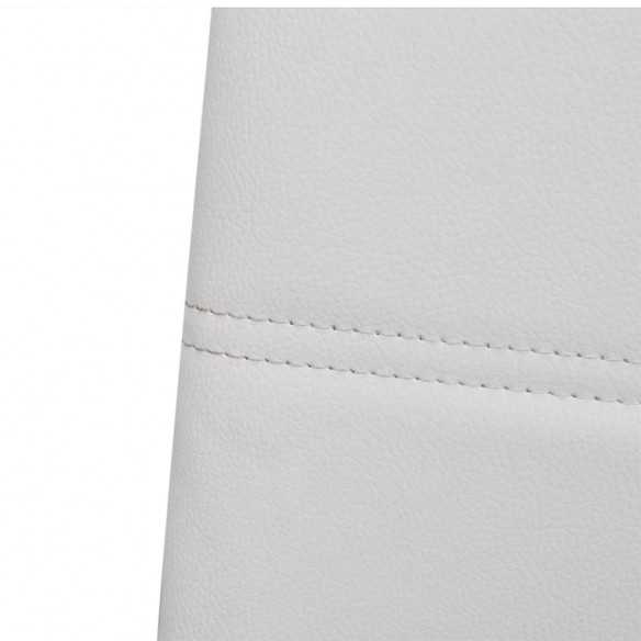 Chaises à manger cantilever lot de 2 blanc similicuir