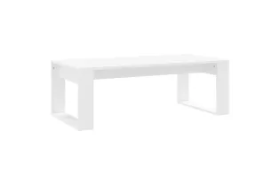 Table basse blanc 102x50x35 cm bois d'ingénierie 2