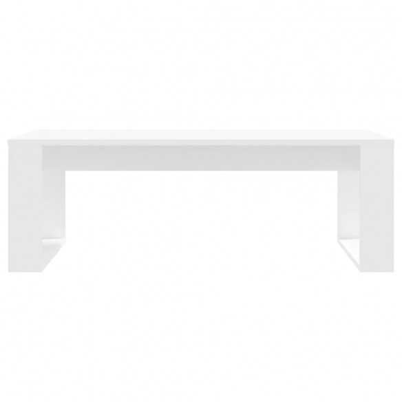 Table basse blanc 102x50x35 cm bois d'ingénierie