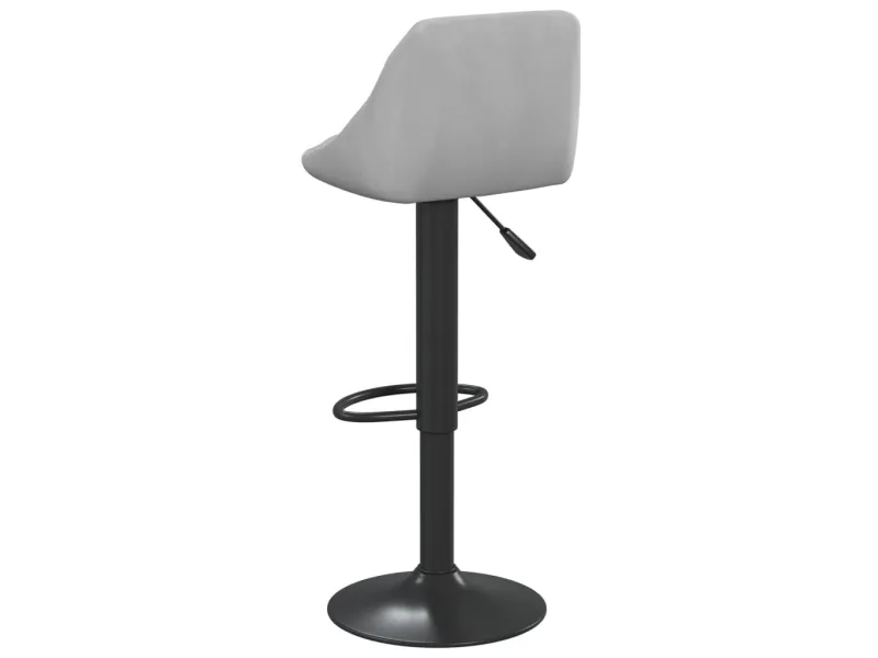 Tabourets de bar lot de 2 gris clair velours