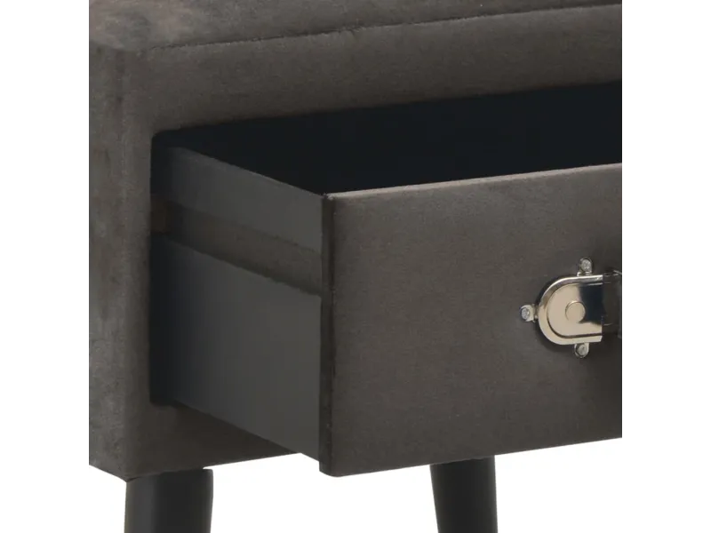 Table de chevet Gris 40x35x40 cm Velours