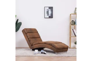 Chaise longue Marron Similicuir daim