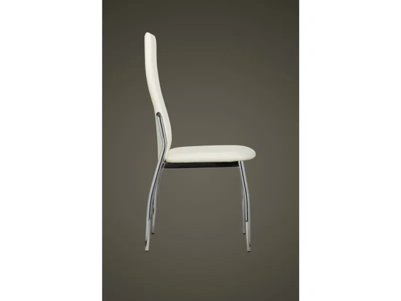 Chaises à manger lot de 2 blanc similicuir