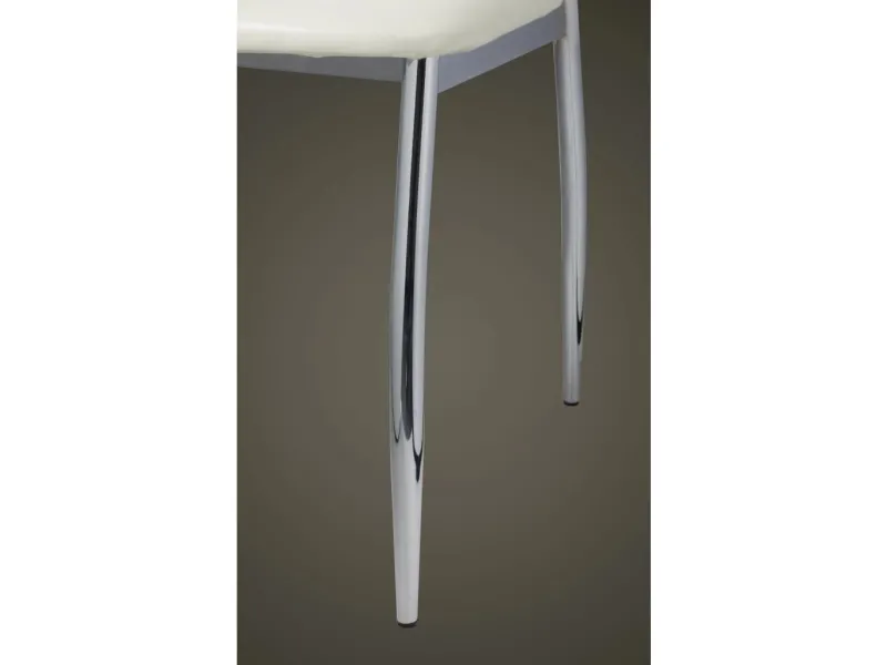 Chaises à manger lot de 2 blanc similicuir