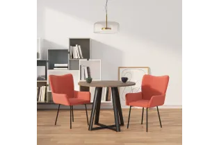 Chaises à manger lot de 2 Rose Velours