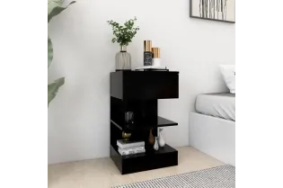 Table de chevet Noir 40x35x65 cm Aggloméré