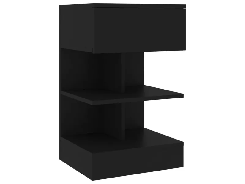 Table de chevet Noir 40x35x65 cm Aggloméré