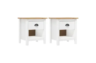 Tables de chevet 2 pcs Hill 46x35x49,5 cm Bois de pin solide