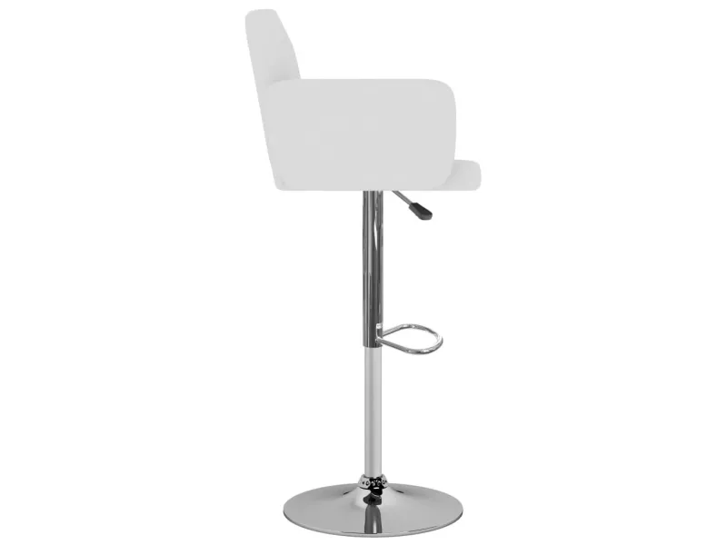 Tabourets de bar lot de 2 blanc similicuir