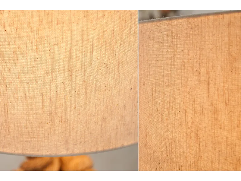 lampe à poser de 85 cm en lin couleur écrue