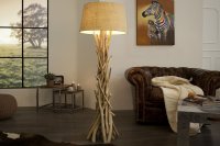 Lampadaire de 155 cm en bois flotté  coloris beige
