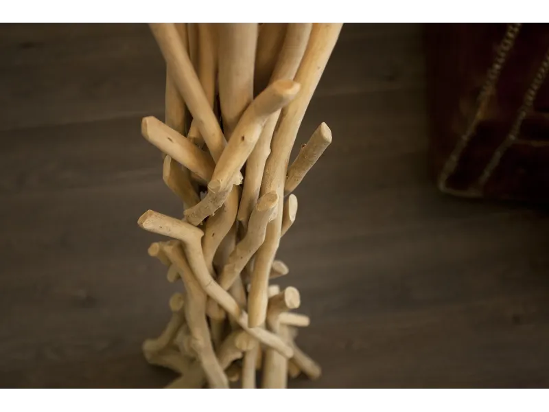 Lampadaire de 155 cm en bois flotté  coloris beige