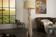 Lampadaire de 155 cm en bois flotté  coloris beige