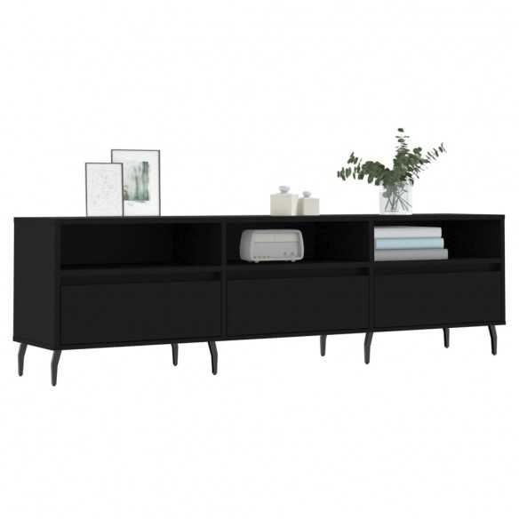 Meuble TV noir 150x30x44,5 cm bois d'ingénierie Meuble TV noir 150x30x44,5 cm bois d'ingénierie