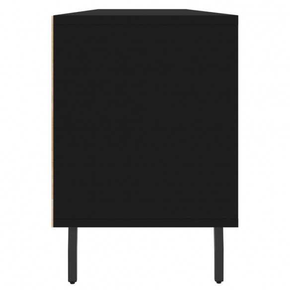 Meuble TV noir 150x30x44,5 cm bois d'ingénierie Meuble TV noir 150x30x44,5 cm bois d'ingénierie