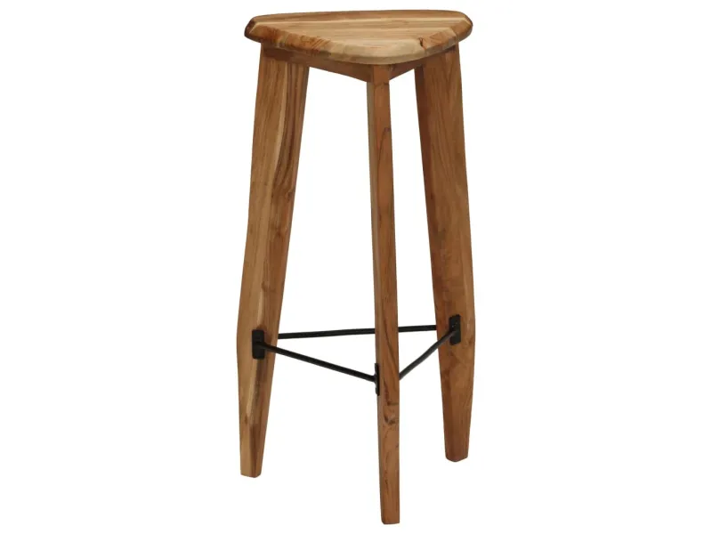 Tabourets de bar lot de 2 bois d'acacia massif