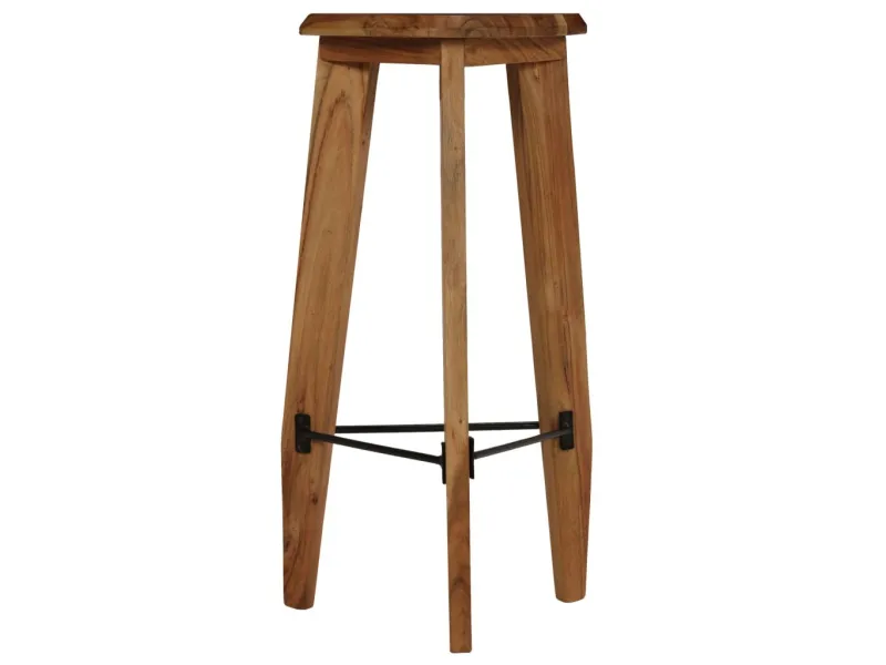 Tabourets de bar lot de 2 bois d'acacia massif