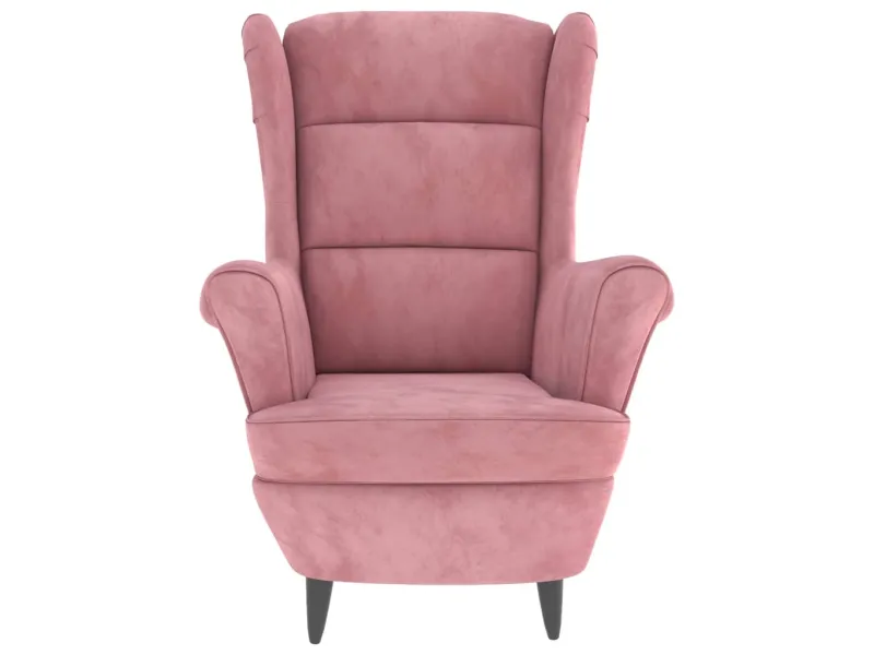 Fauteuil rose velours