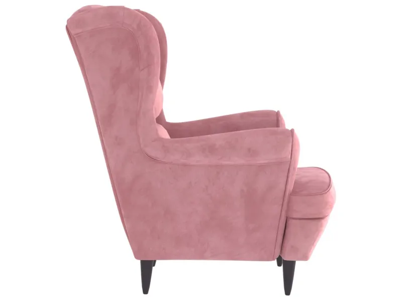 Fauteuil rose velours