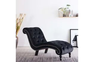Chaise longue Noir Velours