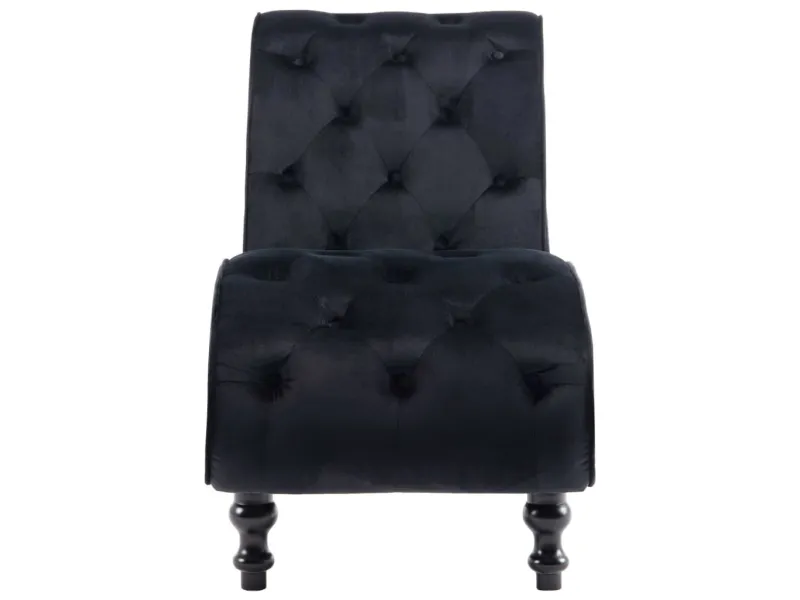 Chaise longue Noir Velours