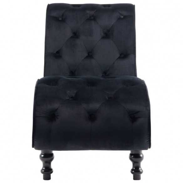 Chaise longue Noir Velours