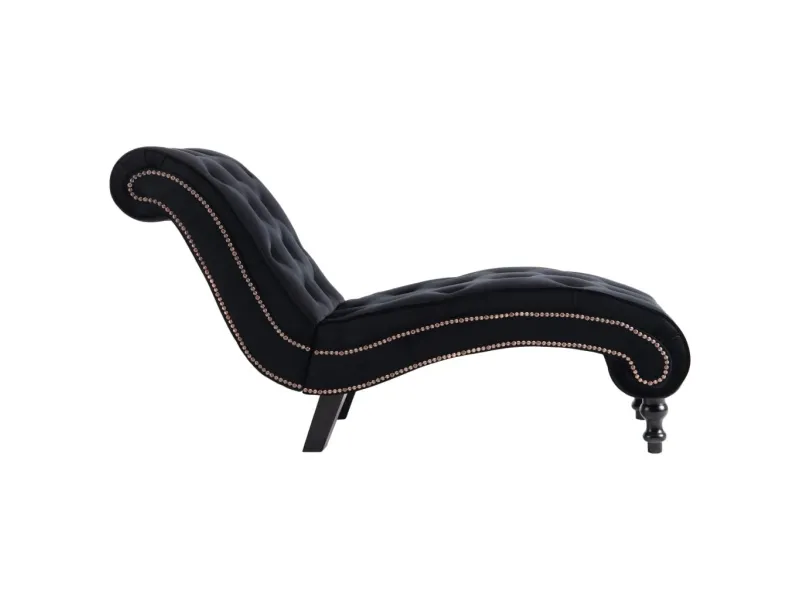 Chaise longue Noir Velours