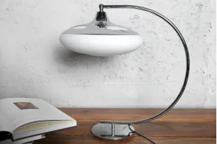 lampe de 45cm en arc chromé 2