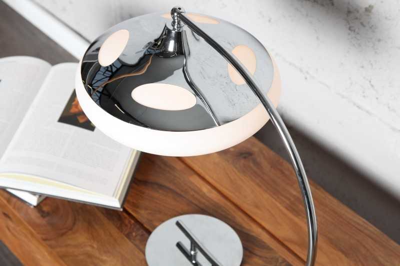 lampe de 45cm en arc chromé