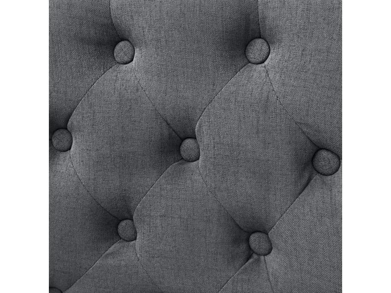 Chaises à manger lot de 2 gris foncé tissu