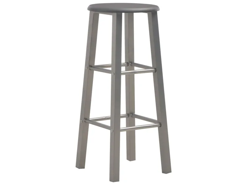 Tabourets de bar lot de 2 anthracite MDF