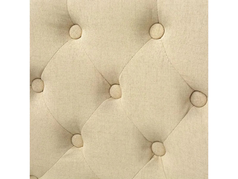 Chaises à manger lot de 2 crème tissu